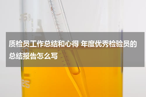 质检员工作总结和心得 年度优秀检验员的总结报告怎么写